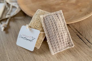 Éponge lavable louffah / coton lot de 2 Retour O Naturel 